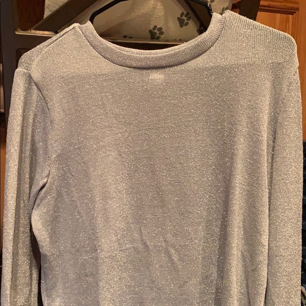 Gray sparkly sweater